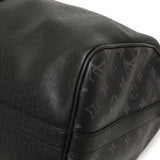 Louis Vuitton Black Taigarama Keepall Bandouliere 50