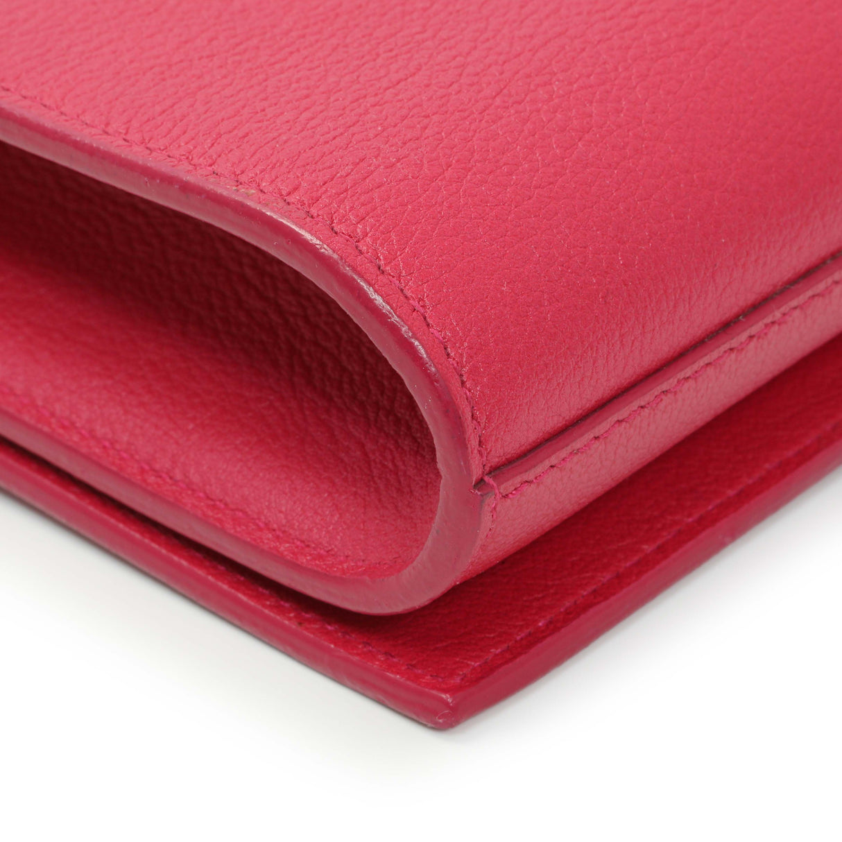 Saint Laurent Lipstick Fuchsia Calfskin Monogram Large Belle De Jour Clutch