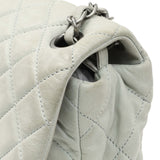 Chanel Grey Quilted Iridescent Calfskin Leather Chic Quilt Flap Bag Handbags Chanel