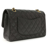 Chanel Black Quilted Caviar Medium Classic Double Flap