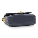 Chanel Navy Caviar Quilted Mini Twist Your Buttons Flap