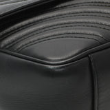 Gucci Black Calfskin Matelasse Small GG Marmont Shoulder Bag Handbags Gucci