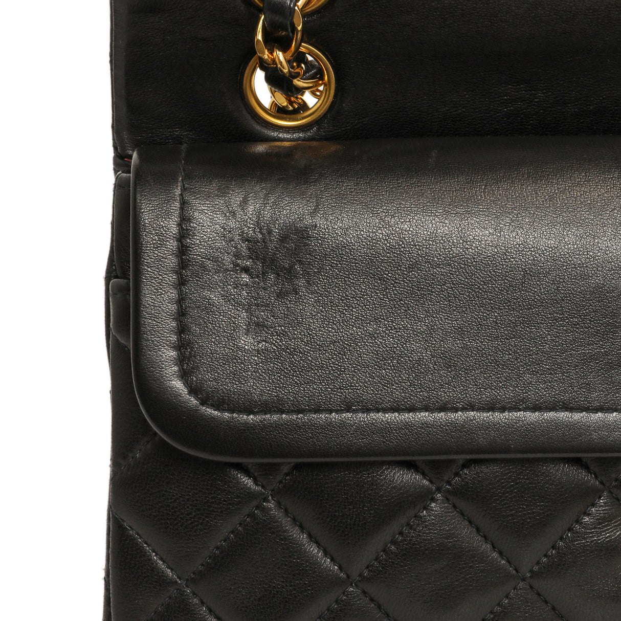 Chanel Vintage Black Quilted Lambskin Small Double Flap