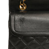 Chanel Vintage Black Quilted Lambskin Small Double Flap