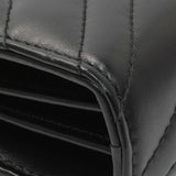 Gucci Black Calfskin Matelasse GG Marmont Chain Wallet