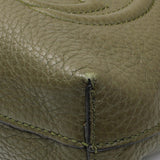 Gucci Green Pebbled Calfskin Medium Soho Messenger Bag