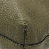 Gucci Green Pebbled Calfskin Medium Soho Messenger Bag