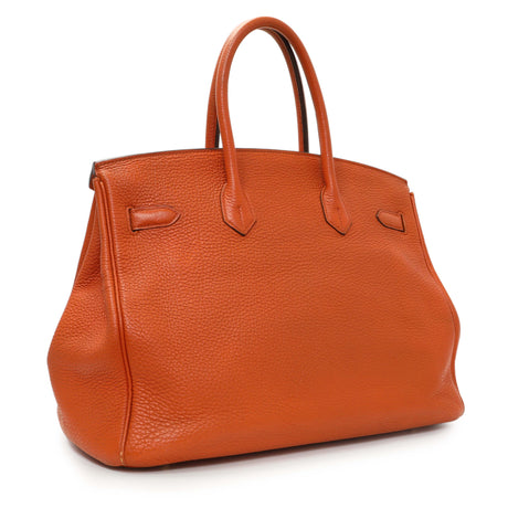 Hermes Orange Clemence Birkin 35 Handbags Hermes