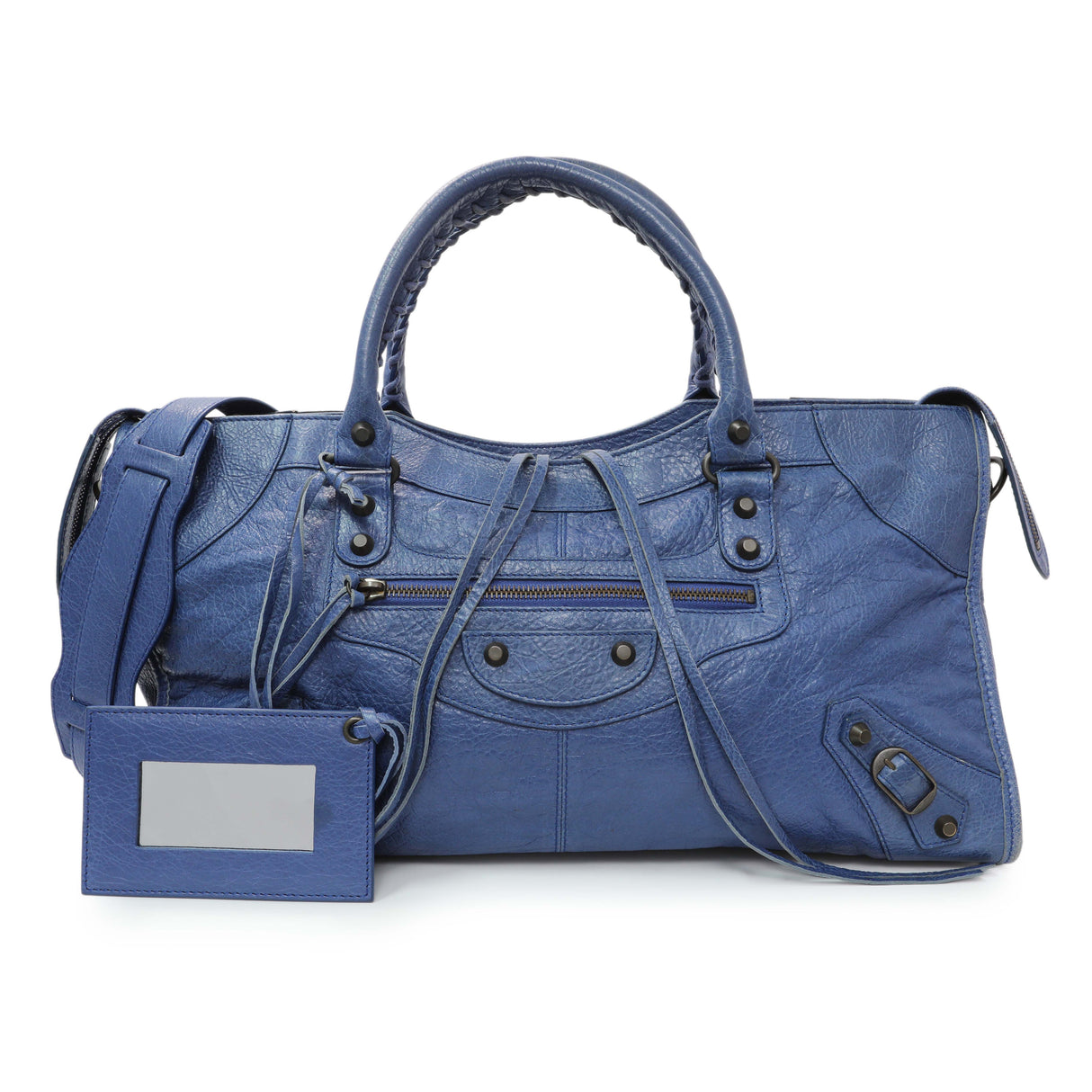 Balenciaga Blue Agneau Classic Hardware City Handbags Balenciaga