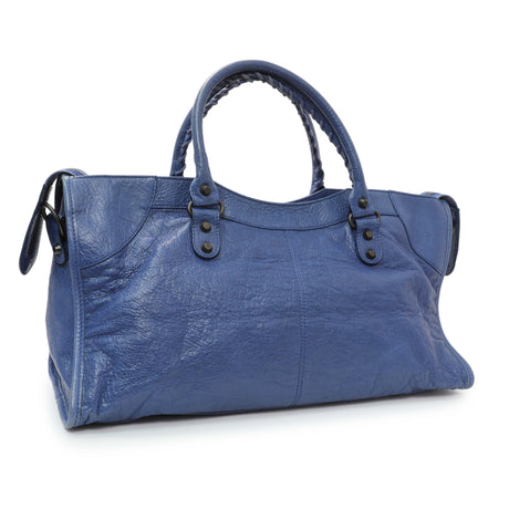 Balenciaga Blue Agneau Classic Hardware City