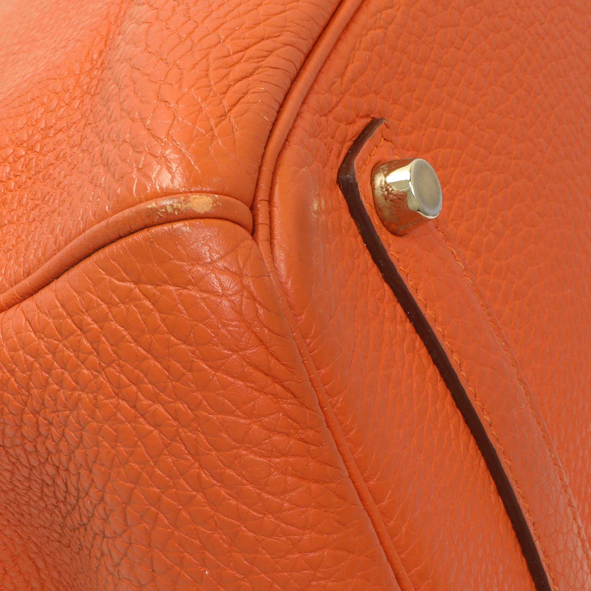 Hermes Orange Clemence Birkin 35 Handbags Hermes