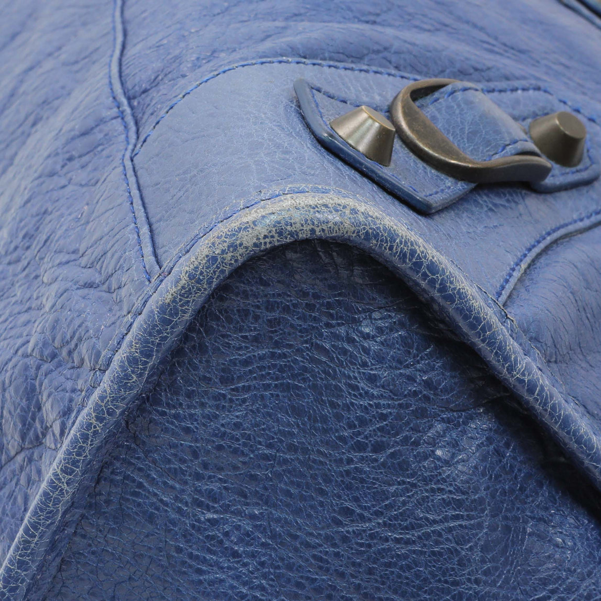 Balenciaga Blue Agneau Classic Hardware City Handbags Balenciaga