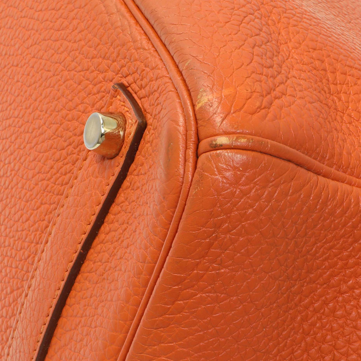 Hermes Orange Clemence Birkin 35 Handbags Hermes