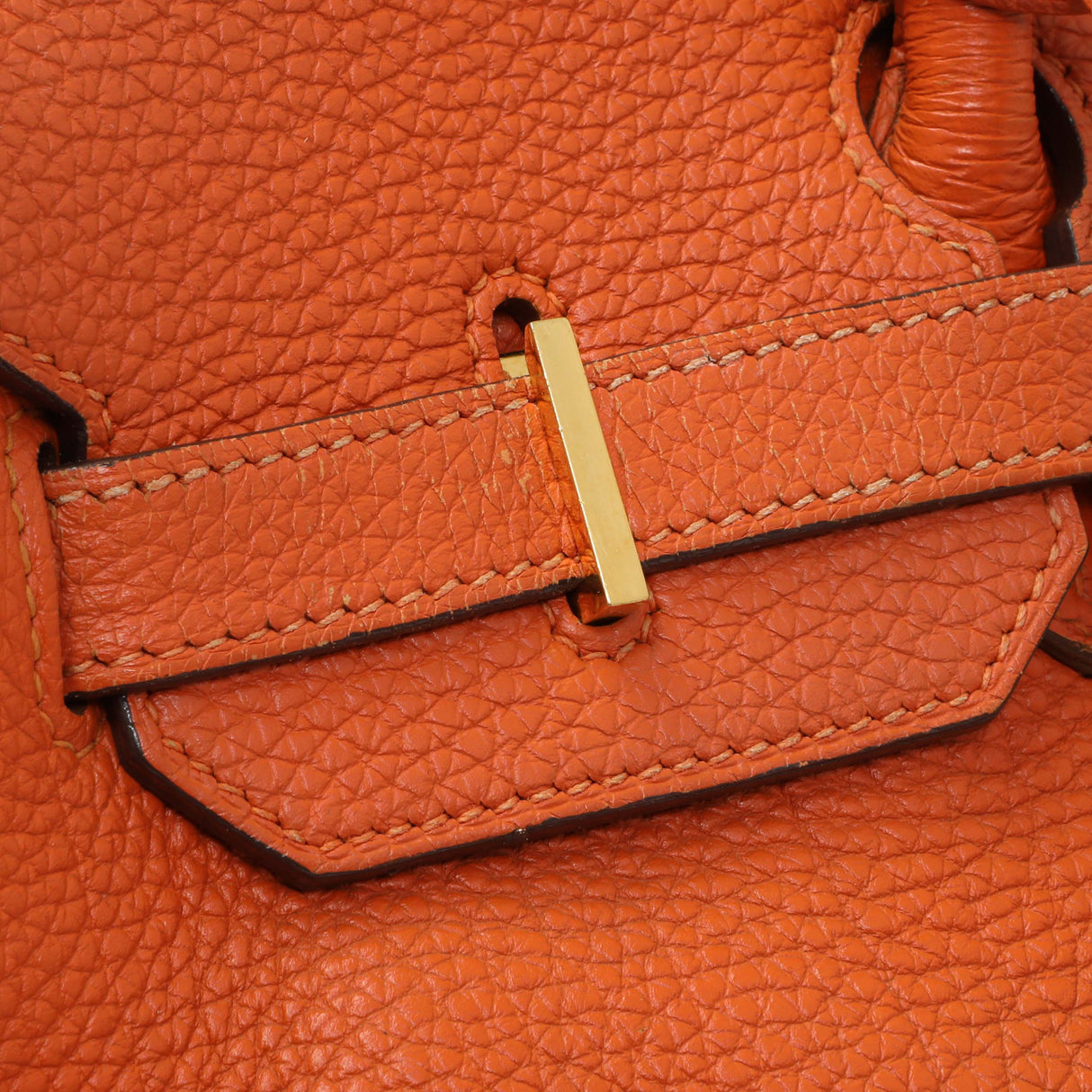 Hermes Orange Clemence Birkin 35 Handbags Hermes