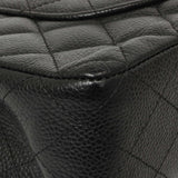 Chanel Black Quilted Caviar Medium Classic Double Flap