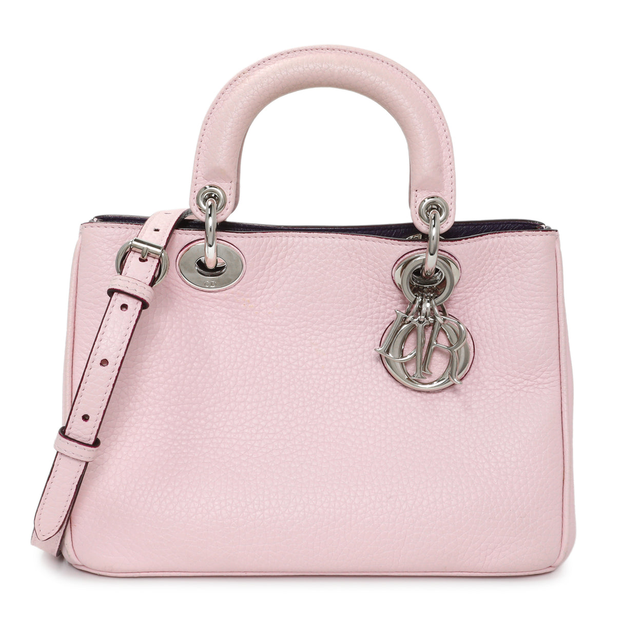 Christian Dior Pink Bullcalf Small Diorissimo Tote Handbags Christian Dior