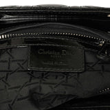 Christian Dior Black Patent Cannage Medium Lady Dior