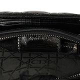 Christian Dior Black Patent Cannage Medium Lady Dior