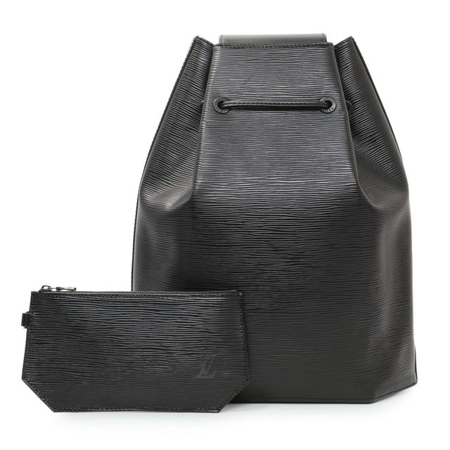Louis Vuitton Black Epi Sac a Dos Drawstring Bag Handbags Louis Vuitton