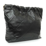 Chanel Black Quilted Shiny Calfskin Small Chanel 22 Handbags Chanel