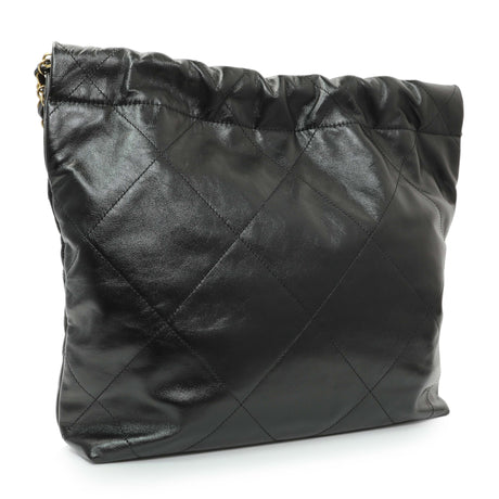 Chanel Black Quilted Shiny Calfskin Small Chanel 22 Handbags Chanel