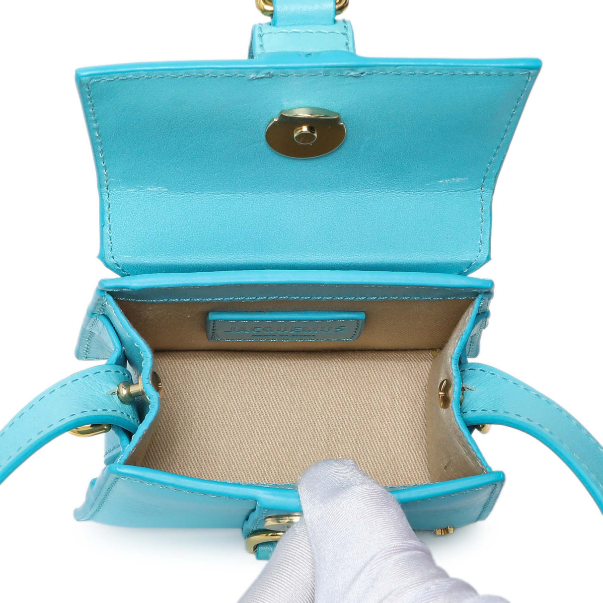 Jacquemus Blue Smooth Calfskin Le Chiquito Montagne