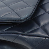 Chanel Blue Quilted Lambskin Medium Classic Double Flap Handbags Chanel