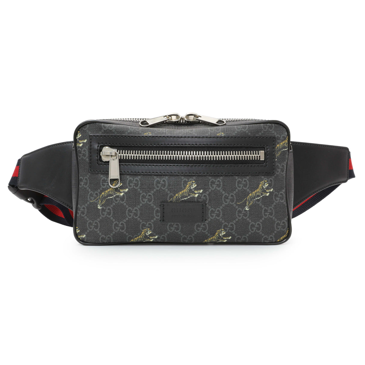 Gucci Black GG Supreme Tigers Belt Bag Handbags Gucci