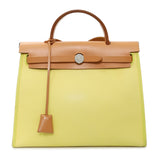 Hermes Vache Hunter Yellow Toile Herbag Zip 31 PM Handbags Hermes