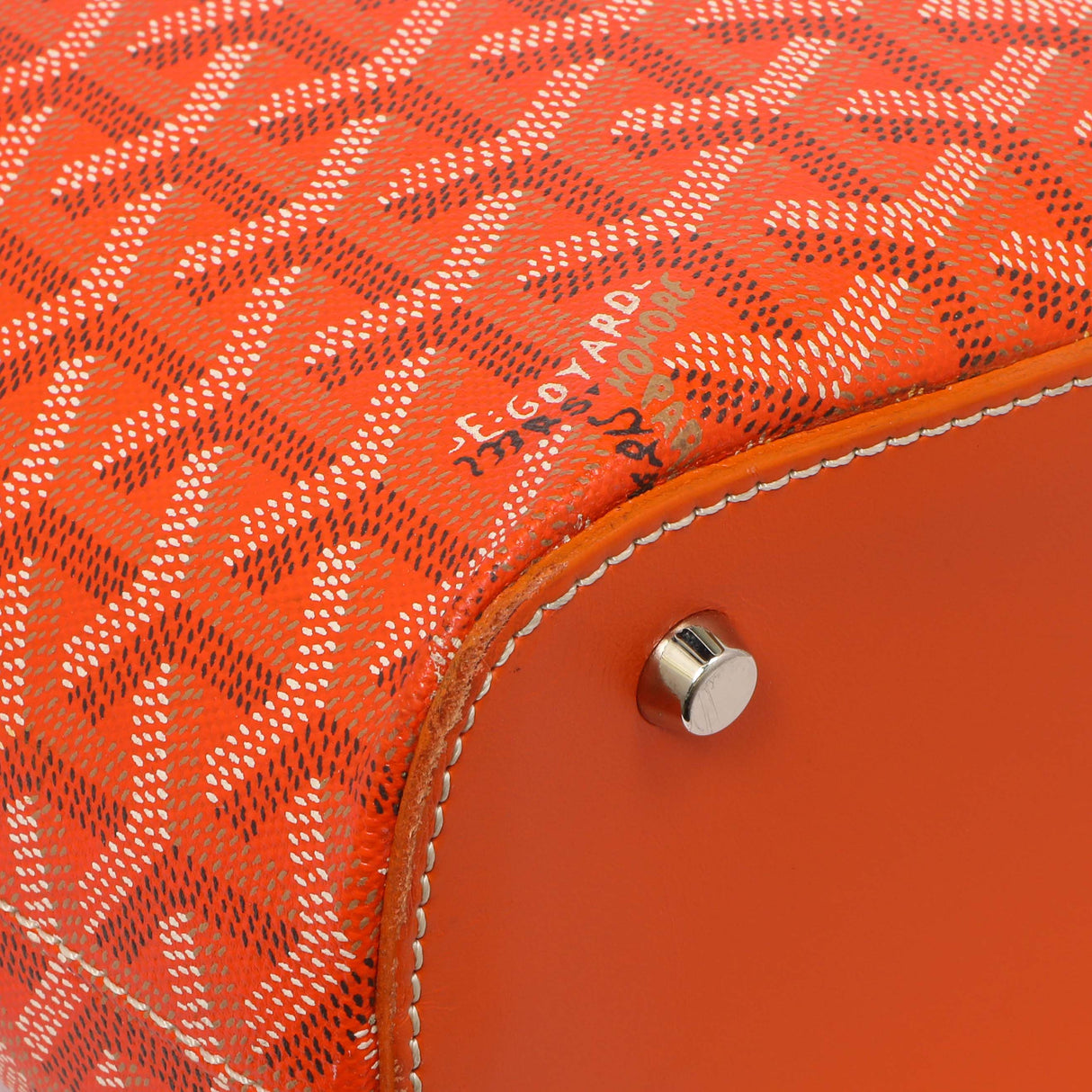 Goyard Orange Goyardine Sac Marie Galante GM