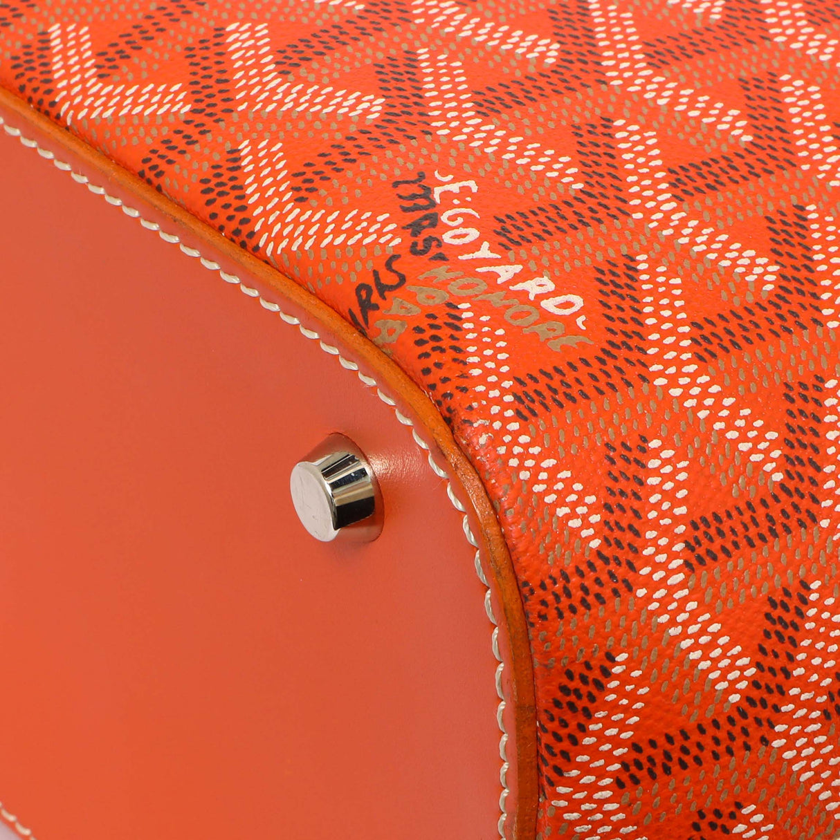 Goyard Orange Goyardine Sac Marie Galante GM