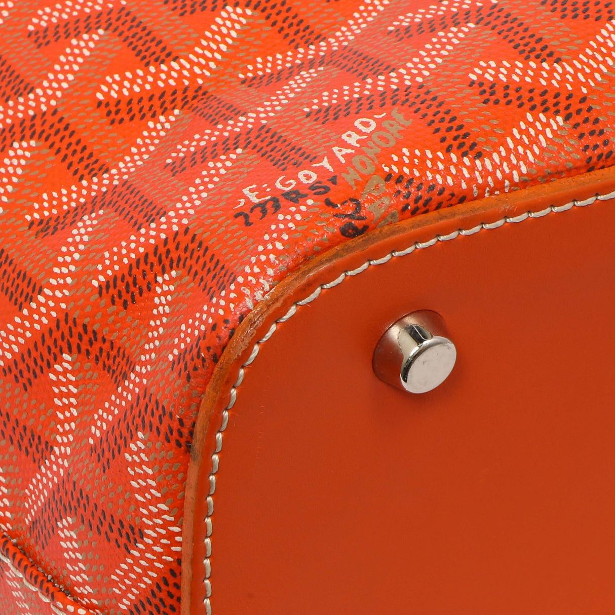 Goyard Orange Goyardine Sac Marie Galante GM