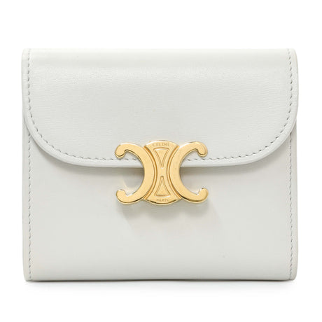 Celine Grey Shiny Calfskin Small Triomphe Wallet Accessories Celine