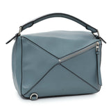 Loewe Blue Calfskin Medium Puzzle Bag