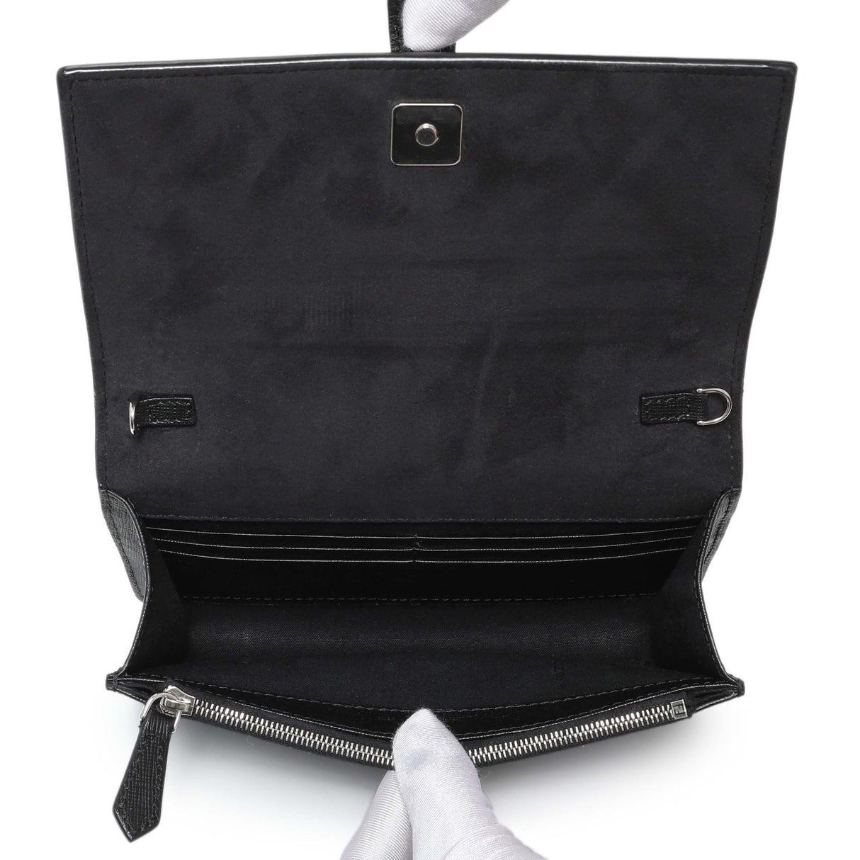 Fendi Black Karlito Wallet on Chain Handbags Fendi