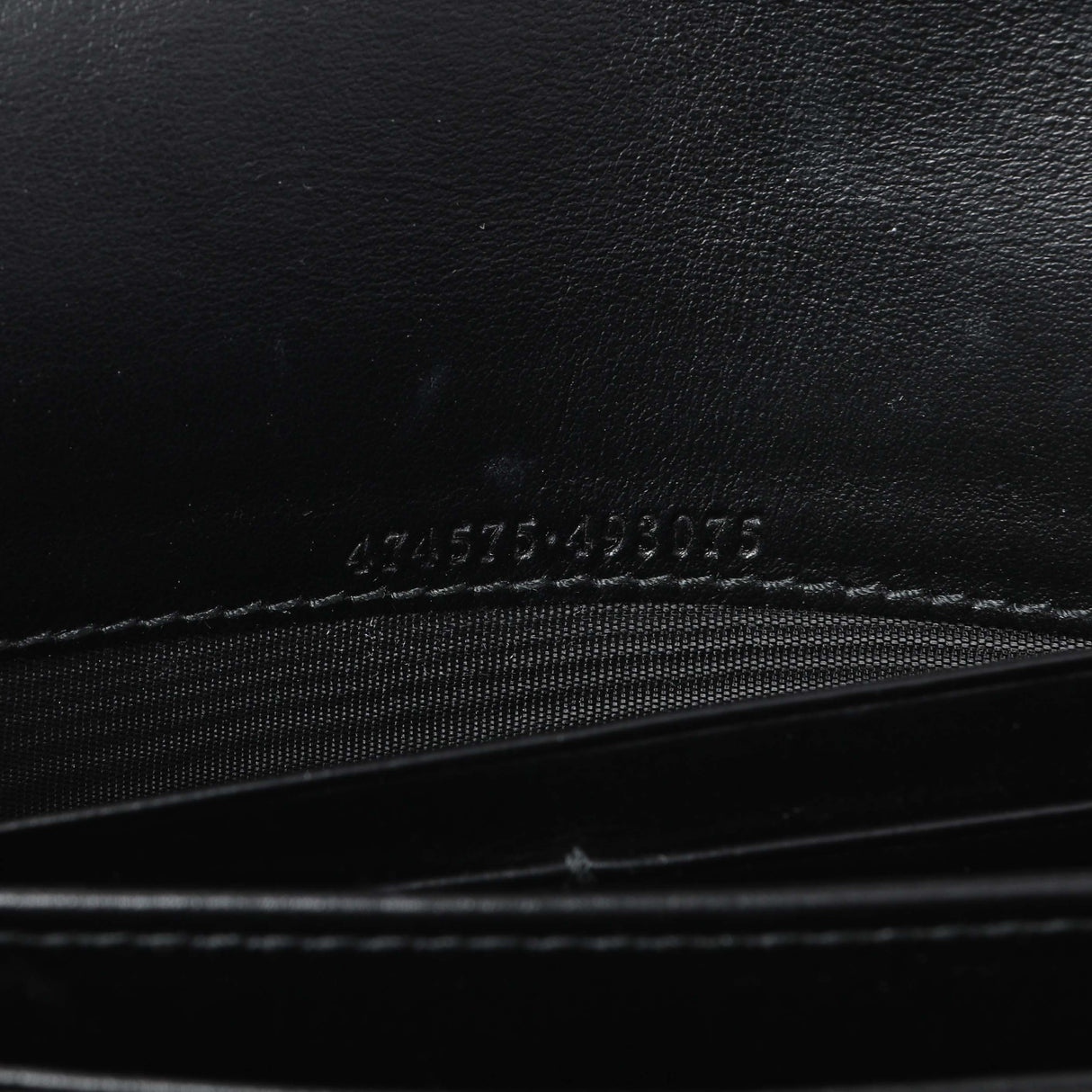 Gucci Black Calfskin Matelasse GG Marmont Chain Wallet