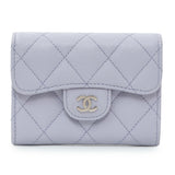 Chanel Purple Caviar Quilted Flap Card Holder Wallet Accessories Chanel