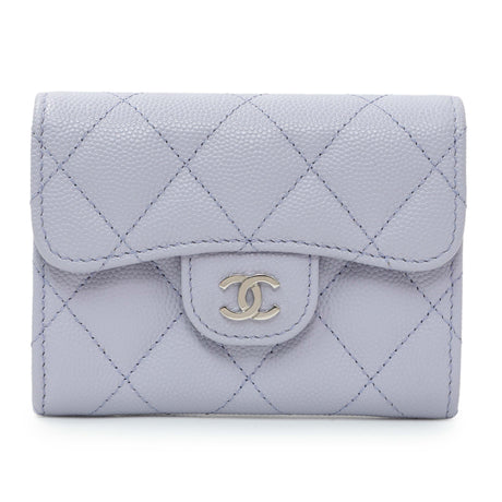 Chanel Purple Caviar Quilted Flap Card Holder Wallet Accessories Chanel