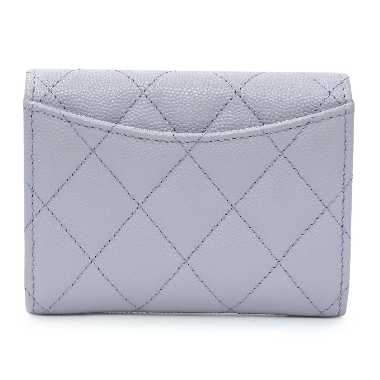 Chanel Purple Caviar Quilted Flap Card Holder Wallet Accessories Chanel