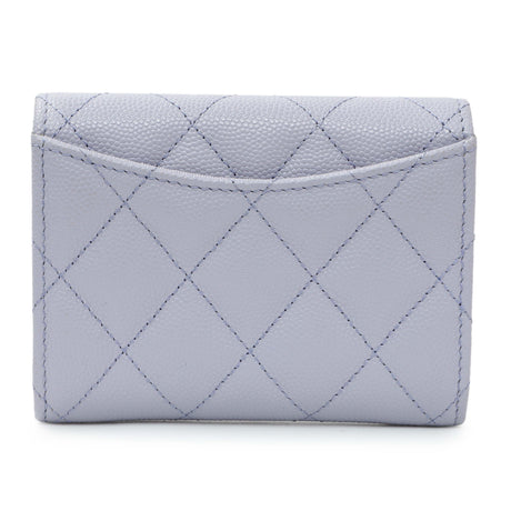 Chanel Purple Caviar Quilted Flap Card Holder Wallet Accessories Chanel