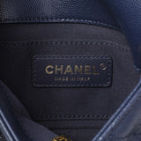 Chanel Navy Caviar Quilted Mini Twist Your Buttons Flap