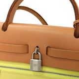 Hermes Vache Hunter Yellow Toile Herbag Zip 31 PM Handbags Hermes