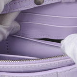 Balenciaga Lilac Shiny Calfskin Crocodile Embossed Hourglass Chain Bag Handbags Balenciaga