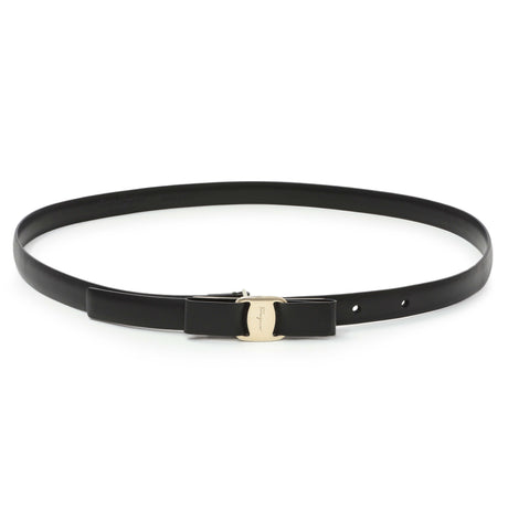 Salvatore Ferragamo Black Leather Bow Belt Accessories Salvatore Ferragamo