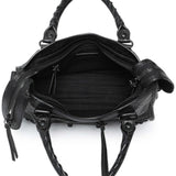 Balenciaga Black Chevre Metallic Edge Mini City