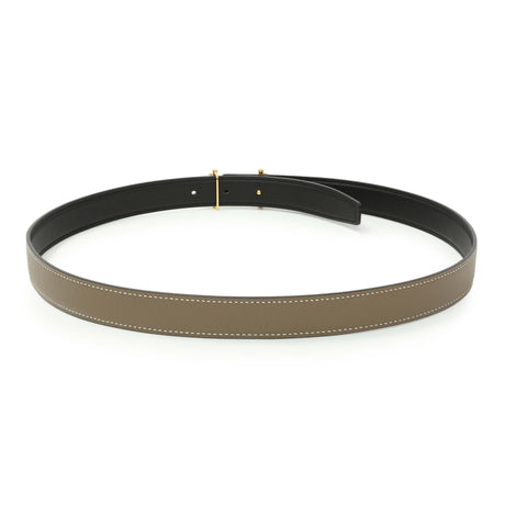 Hermes Black Swift Etoupe Epsom 24mm Reversible Gamma Belt Accessories Hermes