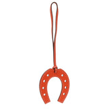 Hermes Orange Swift Paddock Horseshoe Bag Charm Accessories Hermes