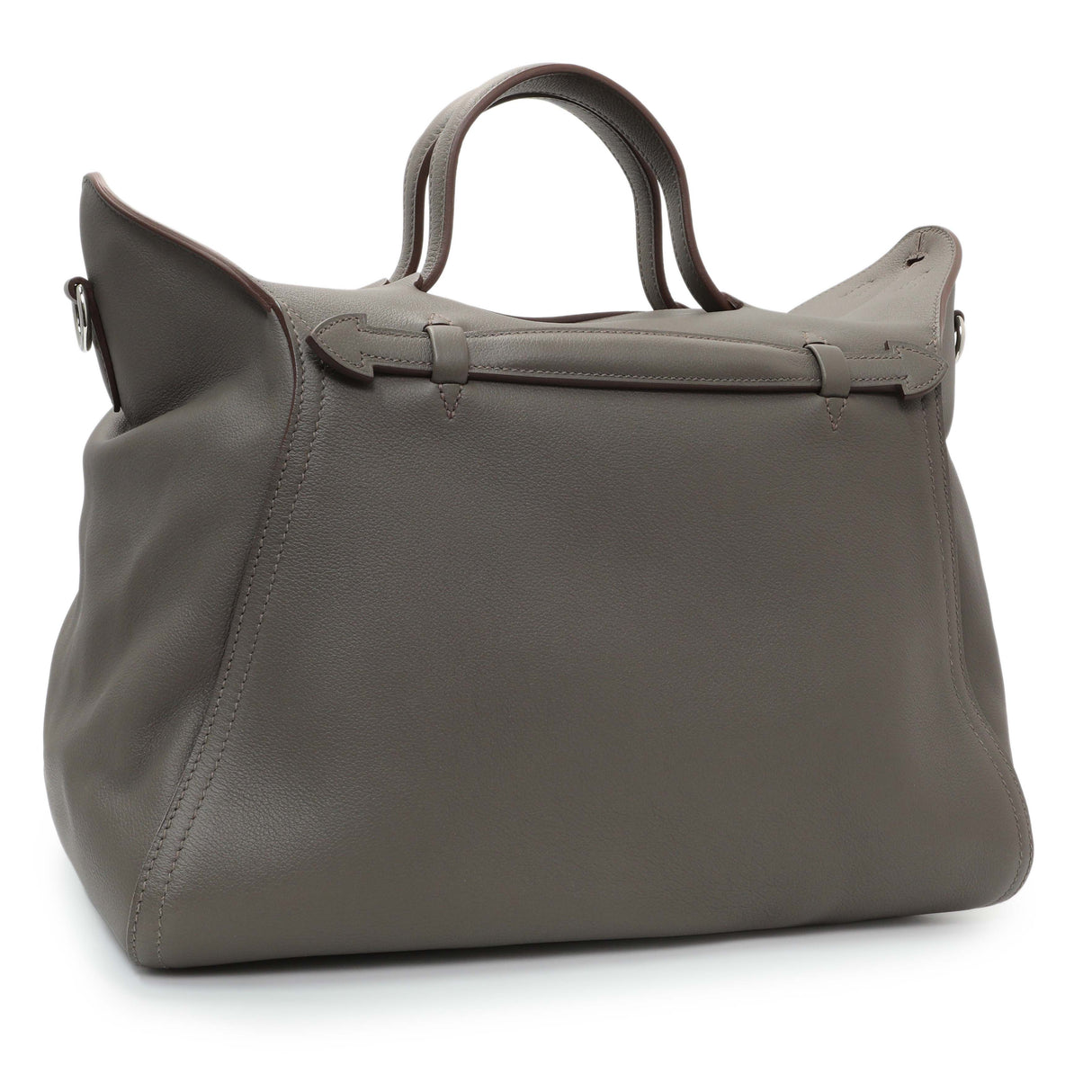 Hermes Grey Evergrain Sac Oxer w/ Strap Handbags Hermes