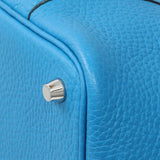 Hermes Bleu Zanzibar Clemence Picotin Lock 18 PM Handbags Hermes
