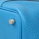 Hermes Bleu Zanzibar Clemence Picotin Lock 18 PM Handbags Hermes